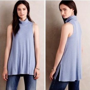 Anthropologie sleeveless turtleneck swing tank